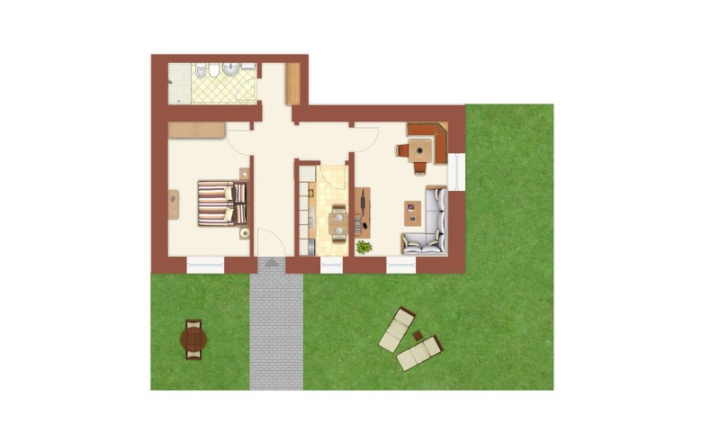Grundriss Ferienwohnung superior vom hubertus in Völs am Schlern – Südtirol